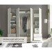 Kleiderschrank >Valencia< (BxHxT: 206x195x60 cm) in Sonoma Eiche / Weiß