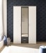 Kleiderschrank >Hanau< (BxHxT: 120x196x54 cm) in Weiß / Graphit
