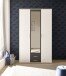 Kleiderschrank >Hanau< (BxHxT: 120x196x54 cm) in Weiß / Graphit