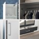 Kleiderschrank >Hanau< (BxHxT: 160x196x54 cm) in Weiß / Graphit