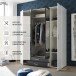Kleiderschrank >Hanau< (BxHxT: 160x196x54 cm) in Weiß / Graphit