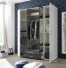 Kleiderschrank >Hanau< (BxHxT: 160x196x54 cm) in Weiß / Graphit