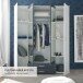 Kleiderschrank >Hanau< (BxHxT: 160x196x54 cm) in Weiß / Graphit