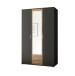Kleiderschrank >Hanau< (BxHxT: 120x196x54 cm) in Graphit / Artisan Eiche