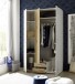 Kleiderschrank >Marburg< (BxHxT: 120x196x54 cm) in Weiß / Artisan Eiche