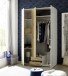 Kleiderschrank >Marburg< (BxHxT: 120x196x54 cm) in Weiß / Artisan Eiche