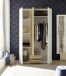 Kleiderschrank >Marburg< (BxHxT: 120x196x54 cm) in Weiß / Artisan Eiche