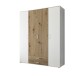 Kleiderschrank >Marburg< (BxHxT: 160x196x54 cm) in Weiß / Artisan Eiche