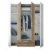 Kleiderschrank >Marburg< (BxHxT: 160x196x54 cm) in Weiß / Artisan Eiche