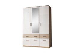 Kleiderschrank >Box< (BxHxT: 135x198x55 cm) in Sonoma Eiche / Weiß