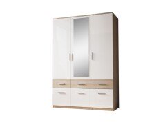Kleiderschrank >Box< (BxHxT: 135x198x55 cm) in Sonoma Eiche / Weiß