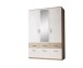 Kleiderschrank >Box< (BxHxT: 135x198x55 cm) in Sonoma Eiche / Weiß