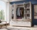 Kleiderschrank >Box< (BxHxT: 180x198x55 cm) in Sonoma Eiche / Weiß