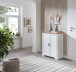 Kommode >JASMIN< (BxHxT: 93x102x41 cm) in Artisan/Weiß - 93x102x41cm (BxHxT)