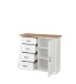 Kommode >JASMIN< (BxHxT: 115x102x41 cm) in Artisan/Weiß - 115x102x41cm (BxHxT)
