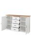 Sideboard >JASMIN< (BxHxT: 165x102x41 cm) in Artisan/Weiß - 165x102x41cm (BxHxT)