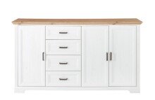 Sideboard >JASMIN< (BxHxT: 182x102x41 cm) in Artisan/Weiß - 182x102x41cm (BxHxT)