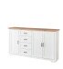 Sideboard >JASMIN< (BxHxT: 182x102x41 cm) in Artisan/Weiß - 182x102x41cm (BxHxT)