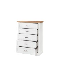 Schubkastenkommode >JASMIN< (BxHxT: 93x121x41 cm) in Artisan/Weiß