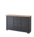 Sideboard >JASMIN< (BxHxT: 165x102x41 cm) in Artisan/graphit
