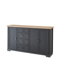 Sideboard >JASMIN< (BxHxT: 182x102x41 cm) in Artisan/graphit