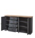 Sideboard >JASMIN< (BxHxT: 182x102x41 cm) in Artisan/graphit