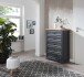 Schubkastenkommode >JASMIN< (BxHxT: 93x121x41 cm) in Artisan/graphit