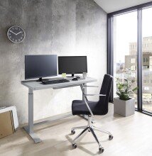 Schreibtisch >LIFT4HOME< (mit 2 USB-Ports) in grau...