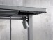 Schreibtisch >LIFT4HOME< (mit 2 USB-Ports) in grau aus Glas - 120x72x60 (BxHxT)