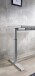Schreibtisch >LIFT4HOME< (mit 2 USB-Ports) in grau aus Glas - 120x72x60 (BxHxT)