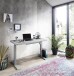 Schreibtisch >LIFT4HOME< (mit 2 USB-Ports) in grau aus Glas - 120x72x60 (BxHxT)