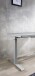 Schreibtisch >LIFT4HOME< (mit 2 USB-Ports) in grau aus Glas - 120x72x60 (BxHxT)