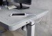 Schreibtisch >LIFT4HOME< (mit 2 USB-Ports) in grau aus Glas - 120x72x60 (BxHxT)