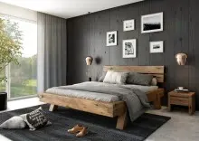 Massivholzbett >Heinrich< Eiche Massiv...