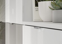 Schuhkipper >M-397< (BxHxT: 52x42x3 cm) in grau aus MDF - 52x42x3cm (BxHxT)