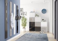 Schuhkipper >M-397< (BxHxT: 52x42x3 cm) in anthrazit aus MDF - 52x42x3cm (BxHxT)