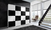 Schuhkipper >M-397< (BxHxT: 52x42x3 cm) in schwarz aus MDF - 52x42x3cm (BxHxT)
