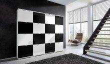 Schuhkipper >M-397< (BxHxT: 52x42x3 cm) in schwarz aus MDF - 52x42x3cm (BxHxT)