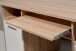 Schreibtisch >M-382< (BxHxT: 145x75x70 cm) in braun | weiss - 145x75x70 (BxHxT)