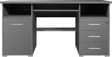 Schreibtisch >M-382< (BxHxT: 145x75x70 cm) in schwarz | anthrazit