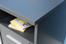 Schreibtisch >M-382< (BxHxT: 145x75x70 cm) in schwarz | anthrazit