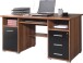 Schreibtisch >M-382< (BxHxT: 145x75x70 cm) in braun | schwarz