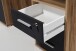 Schreibtisch >M-382< (BxHxT: 145x75x70 cm) in braun | schwarz