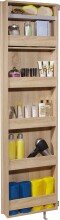 Garderobenschrank >M-381< (BxHxT: 50x195x18 cm) in braun - 50x195x18cm (BxHxT)