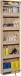 Garderobenschrank >M-381< (BxHxT: 50x195x18 cm) in braun - 50x195x18cm (BxHxT)