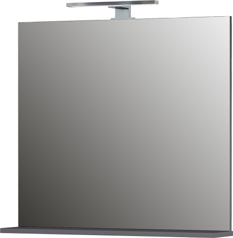 Garderobenspiegel >M-381< (BxHxT: 76x75x15 cm) in anthrazit - 76x75x15cm (BxHxT)