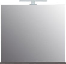 Garderobenspiegel >M-381< (BxHxT: 76x75x15 cm) in anthrazit - 76x75x15cm (BxHxT)