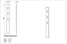 Garderobenpaneel >M-381< (BxHxT: 15x170x3 cm) in braun - 15x170x3cm (BxHxT)