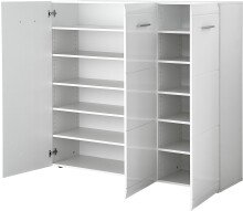 Sideboard >M-402< (BxHxT: 134x120x36 cm) in weiss - 134x120x36cm (BxHxT)