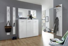 Sideboard >M-402< (BxHxT: 134x120x36 cm) in weiss - 134x120x36cm (BxHxT)